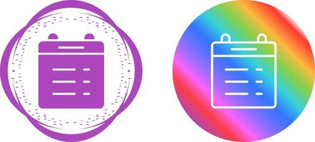 Calender Lines Vector Icon
