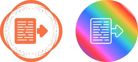 Document Export Vector Icon