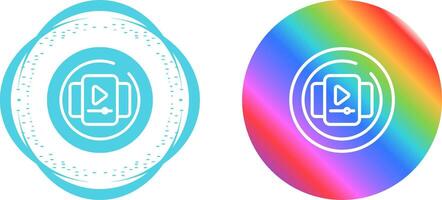 Video Gallery Circle Vector Icon