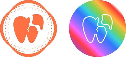 Broken Tooth Vector Icon
