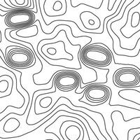 Black Line Contour Topographic Map. Topographic Shape Graphics for Your Abstrack Design vector