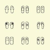 set of slipper vector illustration design