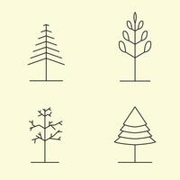 set of tree vector illustration design