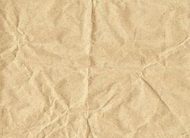 Brown wrinkle recycle paper background photo