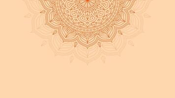 opulento agrios elegancia blanco horizontal vector antecedentes decorado con intrincado naranja pelar loto mandala adornos