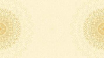 Bright and Beautiful Blank Horizontal Vector Background of Golden Mandala Lines