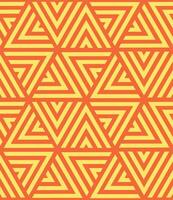 Seamless red and yellow pattern of many triangles vector