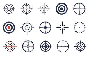 Sniper sight vector flat set icon. Vector illustration sight and target. Isolated flat icon eye target on white background