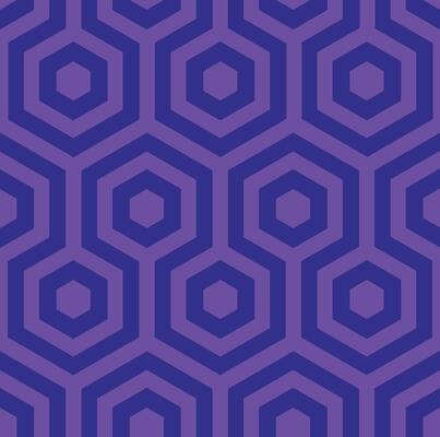 Seamless blue purple pattern of hexagons. Purple background for packaging