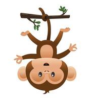 ilustración de un gracioso mono vector