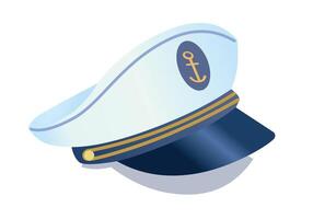 Illustration of a ship captain's hat vector