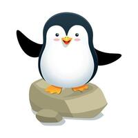 Illustration of a cute little penguin vector