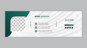 Professional email signature or email footer template design. Modern social media banner design vector