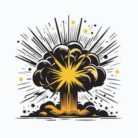 vector cartoon explosion in white background