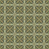 Seamless background with lacy ornament in east style. Green mandala pattern for wallpaper, pattern fills, web page background, surface textures, classic fabric vector