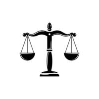 Law scale vector icon, justice symbol. Modern, simple flat vector illustration for web site or mobile app