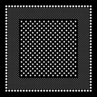 Simple Black Bandana decorated with white geometric ornament that can be applied to fabrics of various colors vector