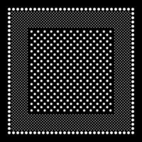 Simple Black Bandana decorated with white geometric ornament that can be applied to fabrics of various colors vector