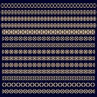 Seemless Set Tiling frame border Element isolated vector