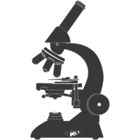 AI generated Silhouette microscope is a laboratory instrument black color only png