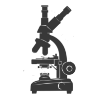 AI generated Silhouette microscope is a laboratory instrument black color only png