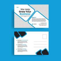 Modern and simple  postcard template. vector