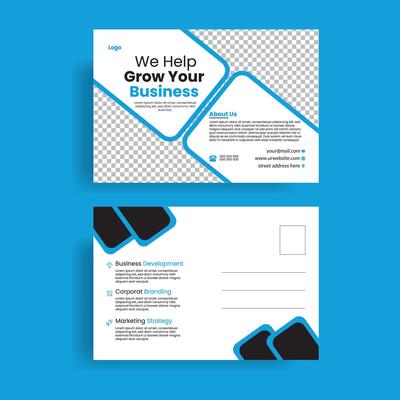 Modern and simple  postcard template.