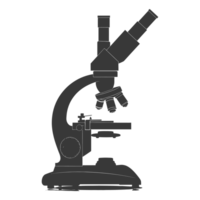 AI generated Silhouette microscope is a laboratory instrument black color only png