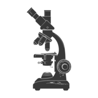 AI generated Silhouette microscope is a laboratory instrument black color only png