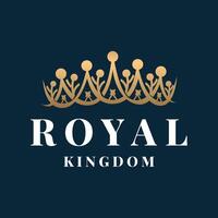 Crown logo design simple beautiful luxury jewelry king and queen princess royal templet illustration vector