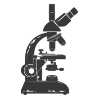 ai gerado silhueta microscópio é uma laboratório instrumento Preto cor só png