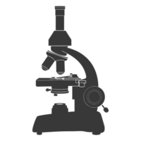 ai gerado silhueta microscópio é uma laboratório instrumento Preto cor só png