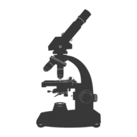 ai généré silhouette microscope est une laboratoire instrument noir Couleur seulement png