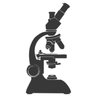 AI generated Silhouette microscope is a laboratory instrument black color only png