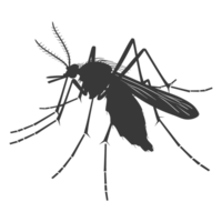 ai gerado silhueta mosquito animal Preto cor só cheio corpo png