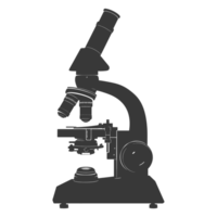 ai generato silhouette microscopio è un' laboratorio strumento nero colore solo png