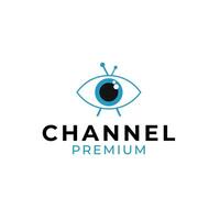 Eye TV Channel Logo Design Concept Vector Illustration