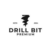 Drill Bit Logo Design Concept Vector Illustration