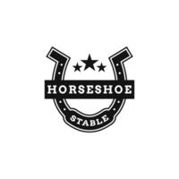 Horseshoe Ranch Logo Design Concept Vector Illustration