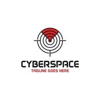 Cyberspace Radar Logo Design Concept Vector Illustration