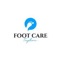 Circle Foot Care Logo Design Concept Vector Illustration