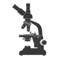 ai gerado silhueta microscópio é uma laboratório instrumento Preto cor só png