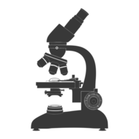 ai généré silhouette microscope est une laboratoire instrument noir Couleur seulement png