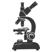 AI generated Silhouette microscope is a laboratory instrument black color only png