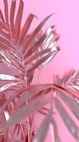 AI generated Close-Up Pink Plant on Pink Background. Generative AI photo