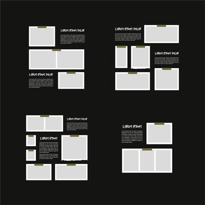 Pictures or photos frame collage abstract photo frames and digital photo wall template