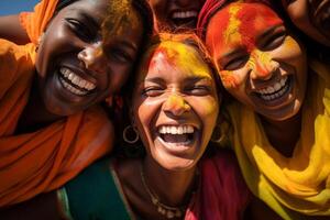 ai generado un grupo de diferente nacionalidades mujer diversidad concepto con generativo ai foto