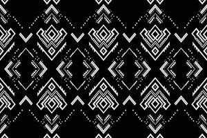 adorno geométrico ikat con diamantes. ikkat. patrón sin costuras estilo azteca. textura vectorial étnica tribal. bordado popular, indio, escandinavo, gitano, mexicano, alfombra africana, papel tapiz. vector