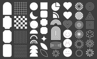 flat design vector basic shape element design geometry collection set