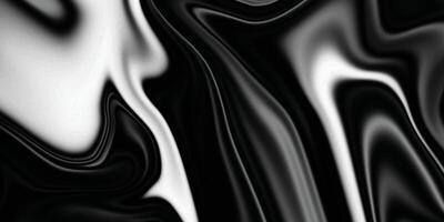 Abstract flowing liquid curve line. Silver black metallic. Modern fluid background. Black and silver background. Beautiful Marbling liquify vector